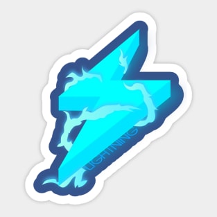 Blue Lightning Sticker